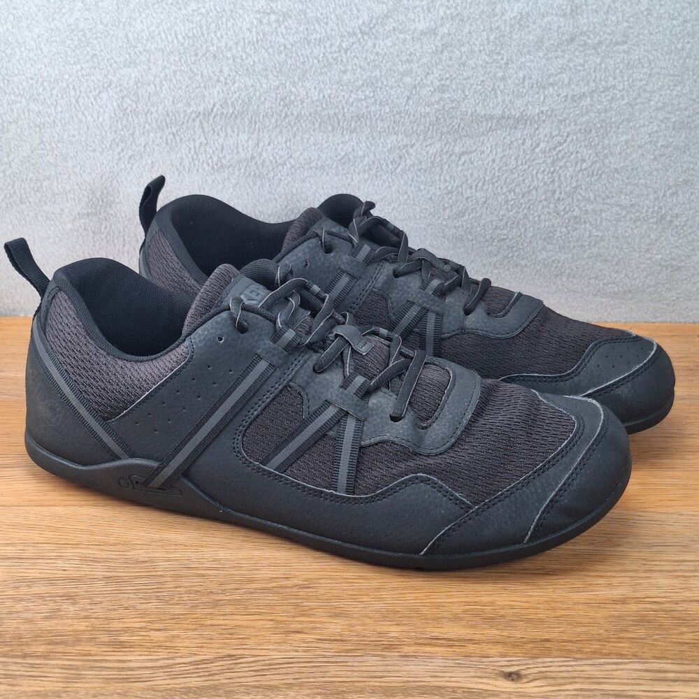 Xero Shoes Prio Men's 12 Low Top Barefoot Sneakers Black Mesh Lightweight Eu 45